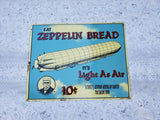 Vintage Zeppelin Bread Embossed Metal Sign schultz German American Bakery Ohio