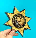 Thailand Gold Star Vintage Rare Thai Dragon Emblem Automobile Car Badge Ornament