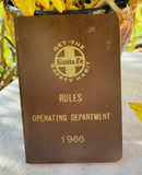 Vintage 1966 Get the Santa Fe Safety Habit Rule Book of the Operating Department