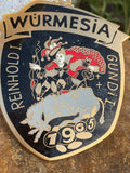 Wurmesia Reinholdi Gundi 1965 Enamel Weidmann Frankfurt Medallion Badge Insignia