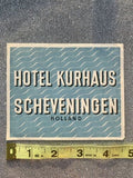 Hotel Kurhaus Scheveningen Holland Luggage Label