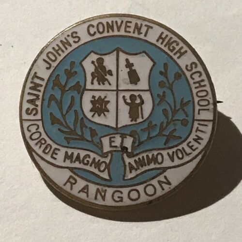 Saint John’s Convent High School Rangoon Enamel Pin Badge