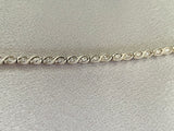 Sterling Silver 925 Cubic Zirconia CZ Marquise Tennis Bracelet 9g w Safety