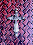 Rare Antique Sterling Silver Ornate Cross Pendant