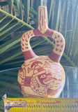 Moche Signed Hecho A Mano Cultura Mochica Replica Peru Clay Pot Vessel Vase