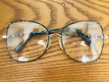 Tura Japan Aqua Blue Tortoise Shell Style Frame Perscription Glasses w Case