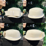 Vintage Levee’s Vallejo CA Bow & Feather Women’s Ladies Dress Hat Set of 2 w Box