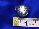 Vtg Taxco World Globe Sterling Silver 925 Chime Harmony Bell Orb Music Pendant