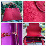 Louis Vuitton Capucines BB Hand Shoulder Bag Scarlet Red Taurillon Leather Purse
