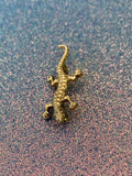 Gold Tone Textured Lizard Pin