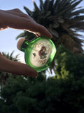 Rare Green Peking Glass Art Reverse Painted Chinese Antique Snuff Bottle