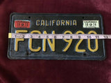 Vintage 1963 California Black + Yellow License Plates Matching Set Pair