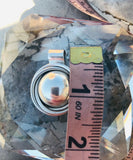 Vintage Sterling Silver 925 Mexico Round Swirl Statement Slider Pendant 12.84g