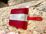 New Red Enameled Artisanal Kitchen Supply 10" Cast Iron Square Grill Pan Skillet