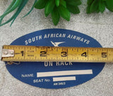 Vintage 1965 South African Airlines Luggage Label Tag "Not To Be Placed On Rack"