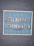 Hotel Kurhaus Scheveningen Holland Luggage Label