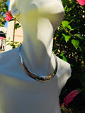 Vintage Signed Sterling Silver Ati 925 Mexico Silver Cuff Collar Necklace 40g