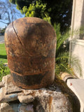 Vintage Wood Wooden Hat 2-Part Block Form Mold with Base Trunk XXII 22 Rare