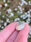 Nautical Sterling Silver Signed 925 Nautilus Conch Sea Shell Pendant Charm 2.8g