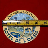 Hotel De L'Oasis Camel Vintage Luggage Label Tag Tozeur