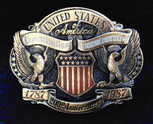 USA Constitution Commemorative 200th Anniversary 1787-1987 Belt Buckle