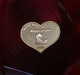 Authentic Alisa Ann Ruch Burn Foundation 2001 Heart Shape Pin Badge - Pin Only