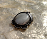 Vintage Native American Sterling Silver & Mother of Pearl MOP Pendant