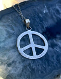 Vintage Signed Sterling Silver 925 Joy Peace Hope Pendant on Sterling Chain