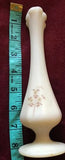 Vintage Fenton Style Hand Painted Floral Bud Vase Signed C. Gearhart