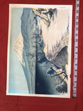 Vintage Japanese Mt Fuji Japan Woodblock Signed Print Original Art Rare