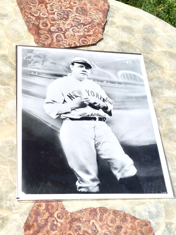 Vintage Black & White Babe Ruth Baseball Player #3219 Photo Photograph Picture