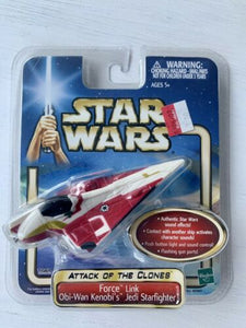 Star Wars Attack Of The Clones Force Link Obi Wan Kenobi's Jedi Starfighter