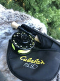 Cabelas 4 pc 9'0 8WT 908-4 Fly Fishing Rod Flying Fish Reel RLS+3 & Case Mint