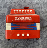 Red Woodstock Kid's Accordion music collection kids working toy accordion in box