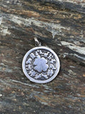 Vintage Taxco Sterling Silver 925 Mexico Lucky Clover Zodiac Astrology Pendant