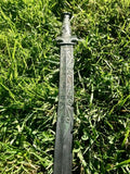 Antique Archaistic Verdigris Phoenix Metal Ceremonial Sword Dagger