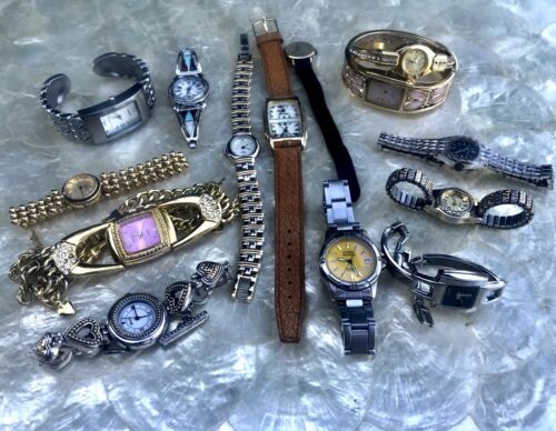 Ladies Designer Watch Collection Lot Guess Pulsar Swiss Made Caravell Seiko+More