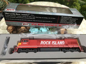 New In Box HO Scale Locomotive Atlas Silver Series Rock Island U30C # 4584 Train