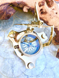 Vintage West London Brass Marine Sundial Compass Nautical