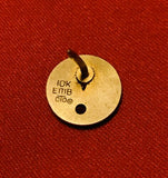 Mobil Oil Vintage 10k Gold + Ruby Pegasus Logo Exxon Gasoline Dangle Pin Badge