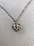 Charter Club Signed Silver Stone Rhinestone Crystal Infinity Pendant Necklace