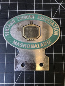 Vintage Touring Association Mashonaland Car Badge