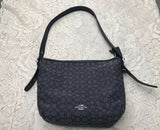 Authentic Coach Black Leather and Gray Purse Handbag