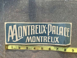 Montreux Palace Luggage Label Vintage