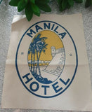 Vintage Manila Hotel Luggage Sticker