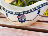Vintage Porcelain Signed Gustavsberg Antik Blue & White Creamer Cup with Handle