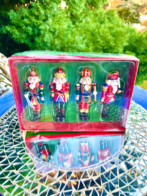 New Old Stock Kurt S Adler Set Of Four Santa’s Nutcracker Ornaments In Box