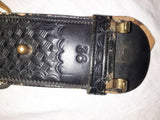 Vintage Surelock Black Leather Police Safety Holster Size 36