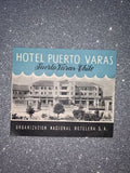 Hotel Puerto Varas Chile Nacional Hotelera Unused Luggage Label Sticker Rare