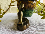 Vintage Brass Metal Bronze Tone Yorky Dog Stand Art Decor Collectible Figurine